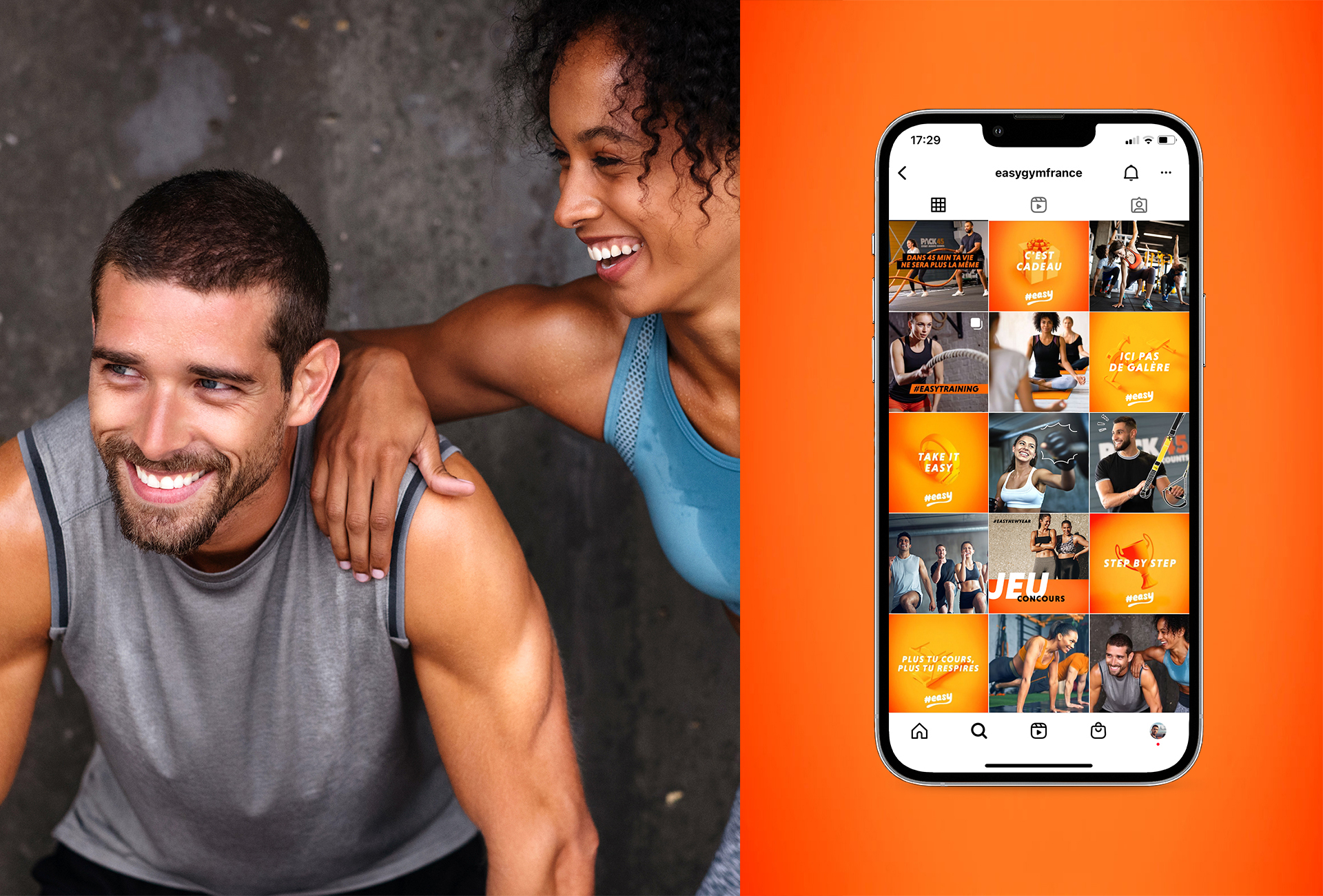 Communication campaign easyGym. Visual social networks 1